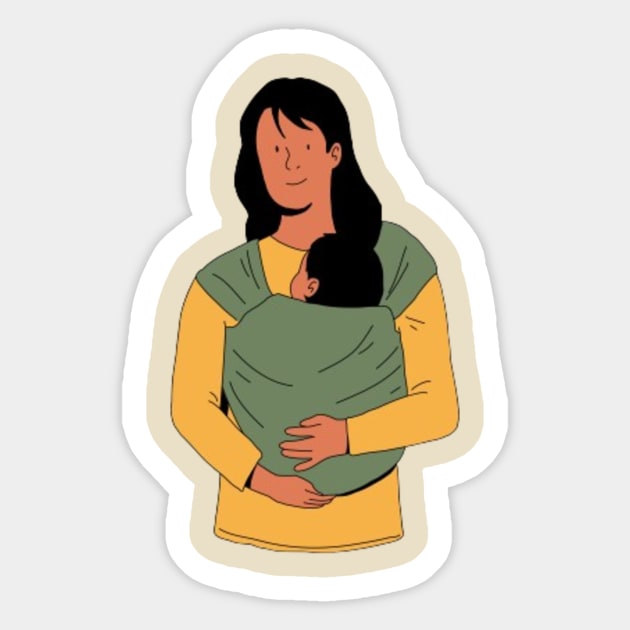 Mom And Baby Sticker by Nahlaborne